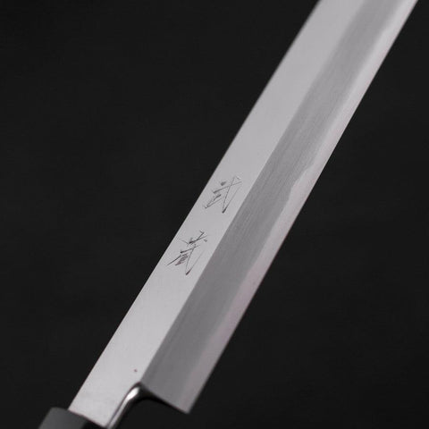 Yanagiba White Steel #2 Kasumi Manche en Buffle et Noyer 270mm-[Musashi]-[Couteaux de cuisine japonais]