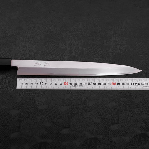 Yanagiba White Steel #2 Kasumi Manche en Buffle et Noyer 270mm-[Musashi]-[Couteaux de cuisine japonais]