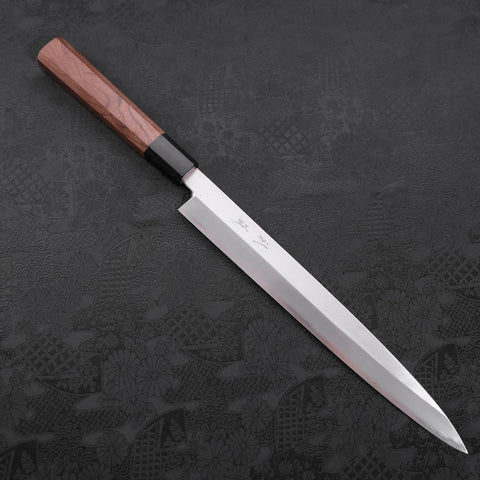Yanagiba White Steel #2 Kasumi Manche en Buffle et Noyer 270mm-[Musashi]-[Couteaux de cuisine japonais]